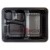 Disposable bento boxes with snap-on lids (MATT BLACK) x 50 pcs
