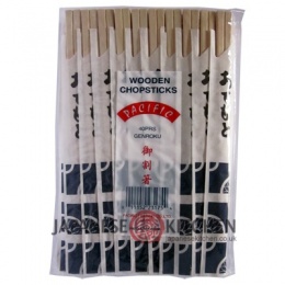 Pacific : Wooden Disposable Chopsticks with sleeves (40 pairs)