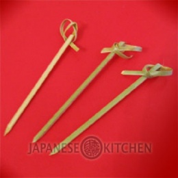 Noshi Gushi Bamboo Skewers with knot (100pcs)