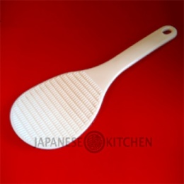 Shamoji Japanese Rice Paddle (White Plastic)